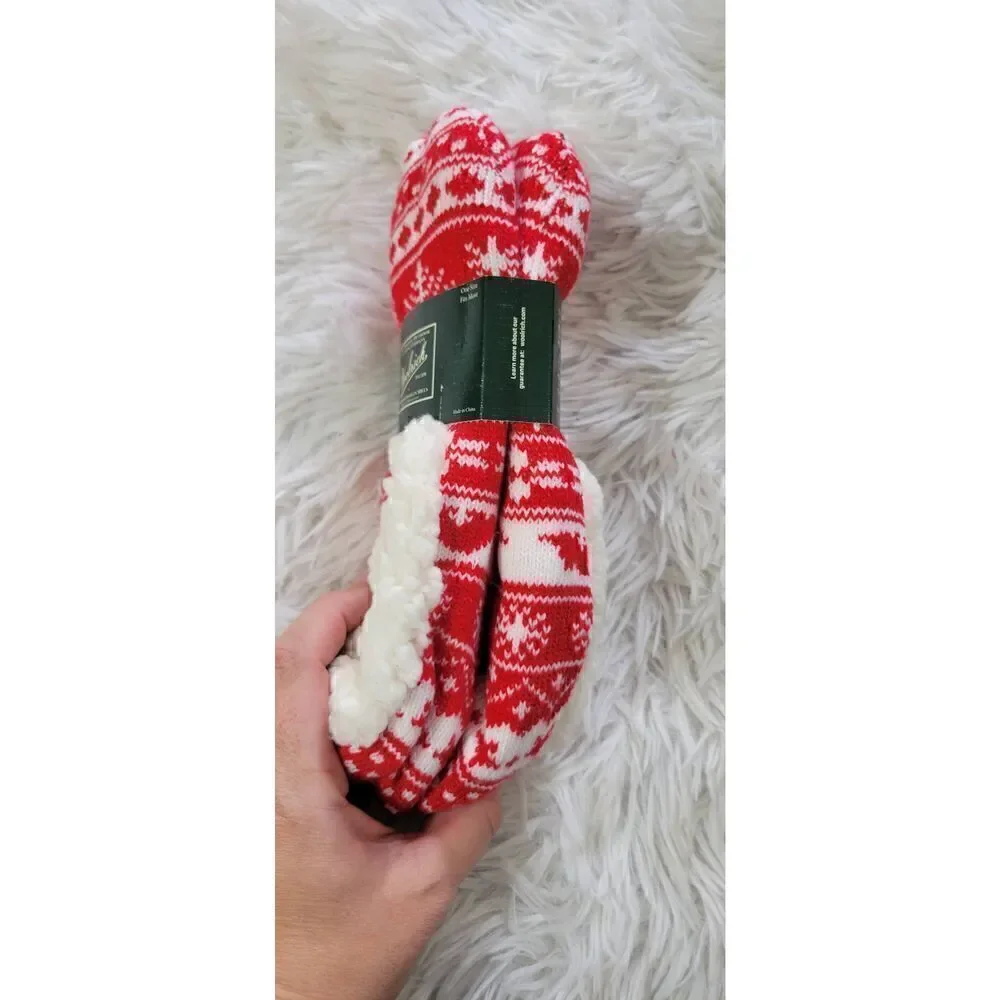 Woolrich Double Layer Slipper Socks with Aloe OSFM NEW With Tags